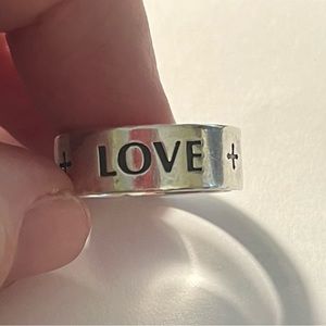 James Avery Retired Faith Hope Love Sterling Silver ring size 8